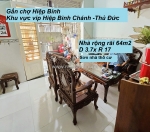 Nhà rộng 64 m2- không qui hoạch - hiệp bình chánh thủ đức -(chợ hiệp bình) -