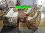 Sofa mây tre đan đẹp, xưởng ghế mây tre đan tại hcm