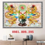 Tranh gạch 3d trang trí rồng phượng
