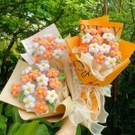 🌸 bó hoa len 5 cánh – hoa tươi mãi mãi, tình cảm lâu dài!