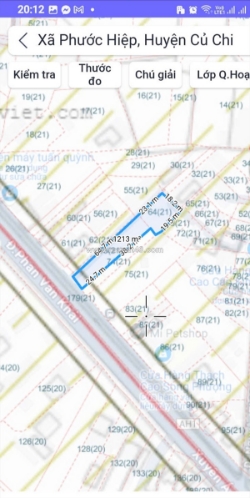 1212m2 đất mặt tiền quốc lộ 22 phước thạnh củ chi hồ chí minh có 12 tỷ x