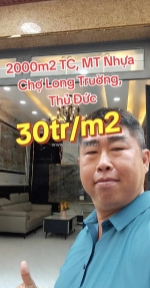 2 🆘 2000m2 tc mặt tiền chợ long trường, thủ đức chỉ 30tr/m2!
🔥 chủ cần bán