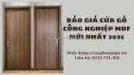 Báo giá cửa gỗ công nghiệp mdf mới nhất 2025