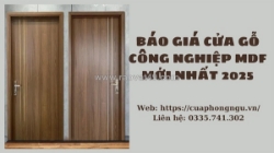 Báo giá cửa gỗ công nghiệp mdf mới nhất 2025