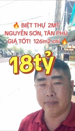 C1 🔥 biệt thự lô góc 2mt nguyễn sơn, tân phú - giá tốt! 126m2 chỉ hơn ty🔥