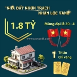 Chần chừ là mất ! đất nhơn trạch, giá 1 tỷ 8, 125m², mặt tiền đường ô tô, đất