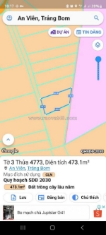 Chính chủ cần bán gấp lô đất đẹp – tiềm năng tăng giá mạnh tại trảng bom, đồng