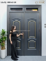 Cửa thép vân gỗ classic 5d tại lâm đồng-chất lượng & hiện đại