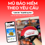 Dịch vụ in logo mũ bảo hiểm fullface đẹp, chuyên nghiệp