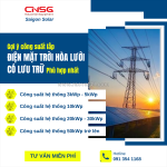 Gợi ý công suất lắp điện mặt trời hòa lưới có lưu trữ phù hợp