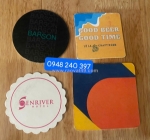 Miếng lót ly giấy . đế lót ly giấy , lót cốc giấy .