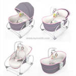 Nôi rung bập bênh kiêm nôi xách tay và giường ngủ 5 trong 1 mastela ( màu hồng )