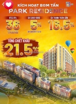 Park recidence:
+ chiết khấu booking sớm (early bird): 5%
+ thanh toán theo