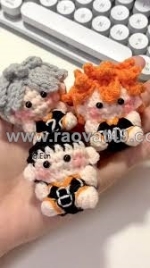 Siêu hot! móc khóa len hình anime – cực chill, cực chất, cực cute!