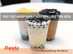 Thủ tục nhập khẩu nguyên liệu trà sữa