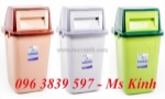 Thùng rác nhựa 45l nắp lật, giá rẻ, chất lượng