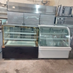 Tủ bánh kem kính cong, kính vuông 1m2 qua sử dụng