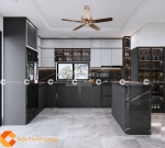 Tủ bếp mdf thẩm mỹ tiện dụng