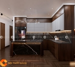 Tủ bếp mdf thiết kế chữ l tiện nghi bền đẹp