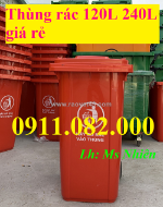Bán thùng rác nhựa khuôn tròn, khuôn vuông giá rẻ, thùng rác 120 lít 240 lít 660 lít- lh 0911.082.000