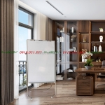 Bảng flipchart chân inox viết bút lông có kẹp giấy cho văn phòng