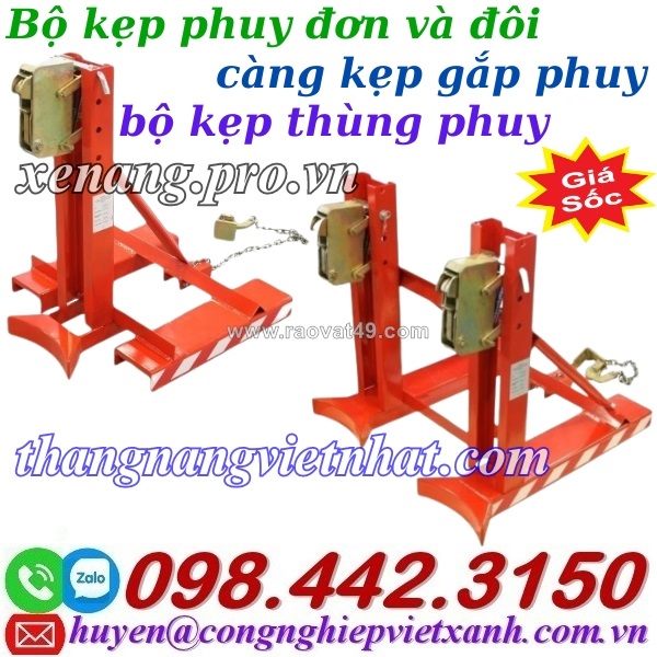 Bộ kẹp gắp thùng phuy đơn và đôi