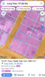 Cần bán lô đất biệt thự mặt tiền đường nhựa phường long toàn, tp bà rịa.