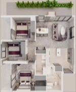 Căn hộ 3pn+ . dt 93.1m² – view sông & biển dành cho gia đình thành đạt. liên hệ