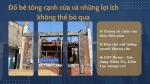 👷‍♂️chủ nhà nên biết: tác dụng việc đổ bê tông cạnh cửa