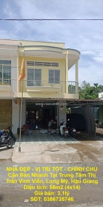 Nhà đẹp - vị trí tốt - chính chủ cần bán nhanh tại trung tâm thị trấn vĩnh