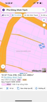 Sốc lô ! chỉ với 5tỷ sở hữu ngay lô đất 490m² 85m2 thổ cư, mặt tiền đường ô