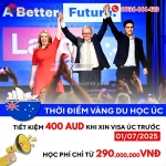 Thời điểm vàng du học úc - tiết kiệm chi phí visa trước ngày 1/7/2025 & học phí chỉ từ 290tr đồng/năm