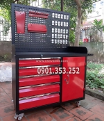 Tủ dụng cụ 6 ngăn màu đỏ đen