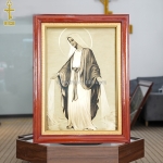 Vẻ đẹp linh thiêng của tranh đức mẹ ban ơn bằng đồng thủ công