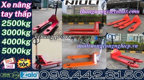 Xe nâng tay 2.5 tấn - 3 tấn - 4 tấn - 5 tấn