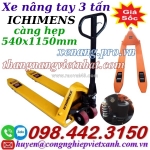 Xe nâng tay 3 tấn càng hẹp xt540-1150-3t ichimens