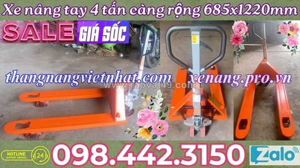 Xe nâng tay 4 tấn càng rộng ac40m – niuli