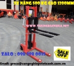 Xe nâng tay cao 500kg nhỏ gọn rất thuận lợi cho công việc