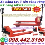 Xe nâng tay thấp 5 tấn càng rộng ac50m - niuli