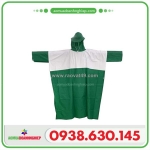 Áo mưa xanh phối trắng – gọn, đẹp, dễ nhìn trong ngày mưa