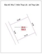 Bán 100m thụy lâm - đông anh. giá 3x tr/m