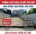 Bán đất đẹp vuông vắn – 83.5m² song mai đông, mai đình, sóc sơn – ô tô vào tận