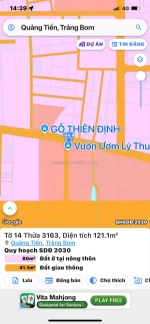 Bán đất đường quảng tiến 27, cạnh tổng kho logistic miền đông 620ha