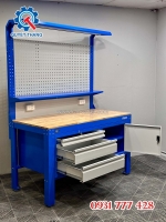 Bàn nguội thao tác cơ khí ally qt-bn15n – bàn làm việc công nghiệp đa năng, chống tĩnh điện hiệu quả