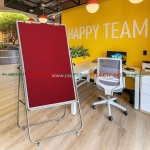 Bảng flipchart ghim nỉ chân inox gắn bánh xe