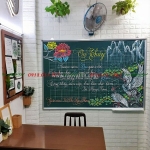 Bảng học sinh viết phấn từ tính có in ô ly