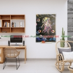 Bảng từ đen viết phấn treo tường khung nhôm