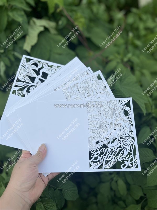 Cắt laser giấy decor sự kiện – quà tặng – hộp quà
