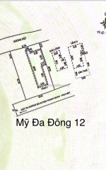 Đất,  nhà 2 tầng, mỹ đa đông 12, ngang 12m,h: nam, 229m2/25 tỷ