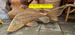 Đèn mây hình cá ,đèn decor hình cá,đèn handmade hình cá